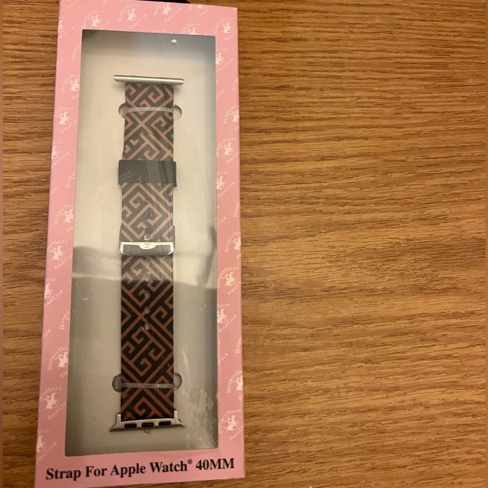Black and Orange Geometric Apple Watch Strap 40MM